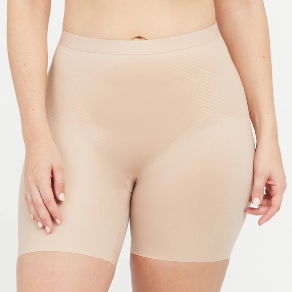 Spanx Thinstincts 2.0 Girl Short Champagne Beige Size 3x - Picture 1 of 8